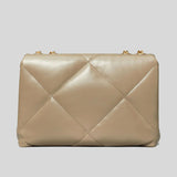 TORY BURCH Kira Diamond Quilt Convertible Shoulder Bag Taupe Oak 154704
