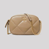 TORY BURCH Kira Diamond Quilt Camera Bag Taupe Oak 154715 lussocitta lusso citta