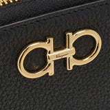 FERRAGAMO Gancini Card Case Small Wallet Black 758664
