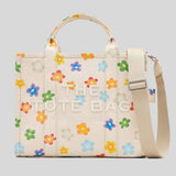 MARC JACOBS Daisy Canvas Medium Tote Bag White Multi 2P5HTT010H03 lussocitta lusso città