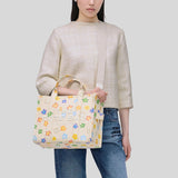 MARC JACOBS Daisy Canvas Medium Tote Bag White Multi 2P5HTT010H03