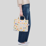 MARC JACOBS Daisy Canvas Medium Tote Bag White Multi 2P5HTT010H03