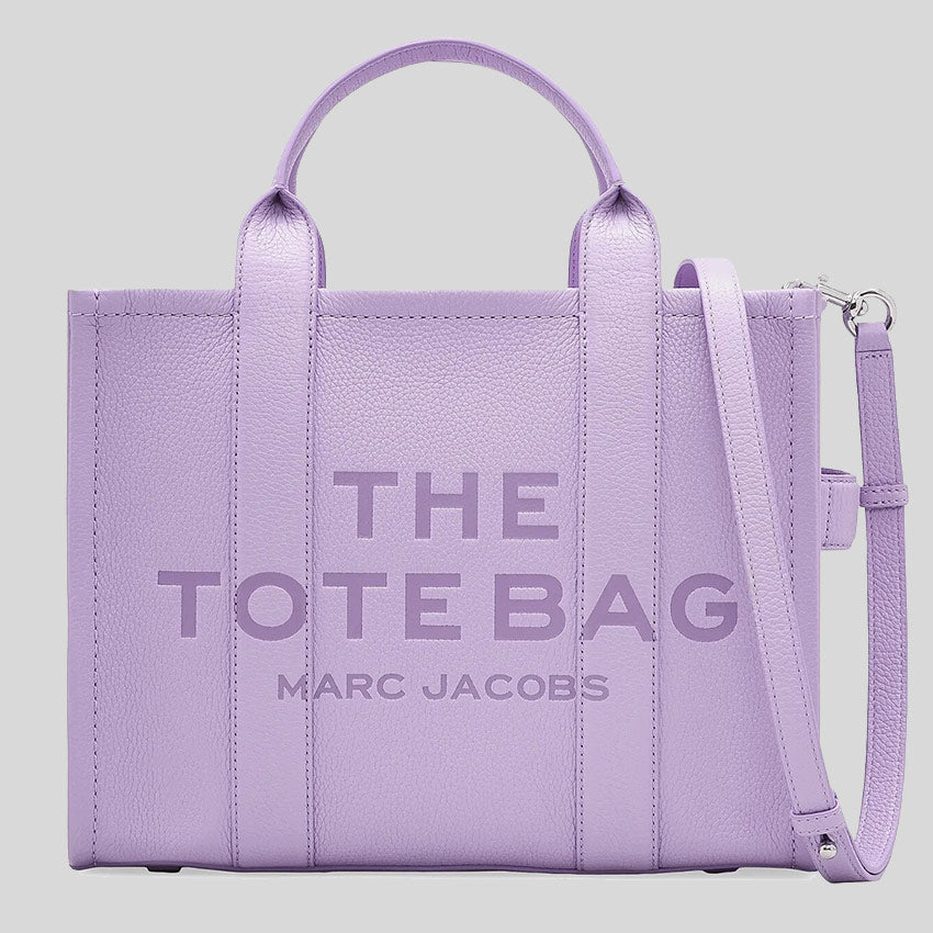 MARC JACOBS The Leather Medium Tote Bag Wisteria H004L01PF21