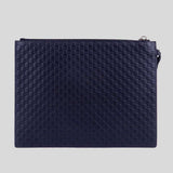 GUCCI Unisex Micro GG Leather Clutch Navy 544477