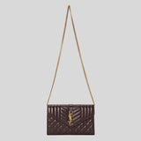 SAINT LAURENT YSL Chain Wallet In Calf Leather Lava Falls 620280AAD12