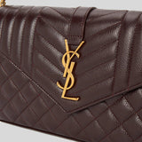 SAINT LAURENT YSL Chain Wallet In Calf Leather Lava Falls 620280AAD12