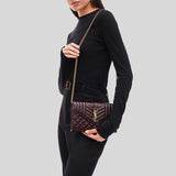 SAINT LAURENT YSL Chain Wallet In Calf Leather Lava Falls 620280AAD12