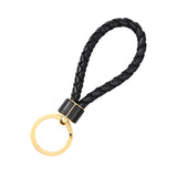 BOTTEGA VENETA Intreccio Key Ring Black 651820