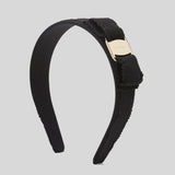 FERRAGAMO Vara Bow Wide Headband Black/Gold 659653