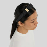 FERRAGAMO Vara Bow Wide Headband Black/Gold 659653