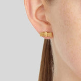 FERRAGAMO Vara Ribbon Earrings Gold Color 998984