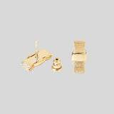 FERRAGAMO Vara Ribbon Earrings Gold Color 998984