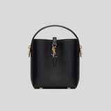 SAINT LAURENT YSL LE 37 Mini Bucket Bag In Shiny Leather Black 7658702R20W2 lussocitta lusso citta