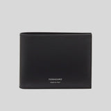 FERRAGAMO Classic  Men's Leather Bifold Wallet Black 770089