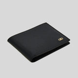 FERRAGAMO Gancini Men's Leather Slim Bifold Wallet Black 775644