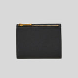 FERRAGAMO Calf Leather Trifold Wallet Black 779894