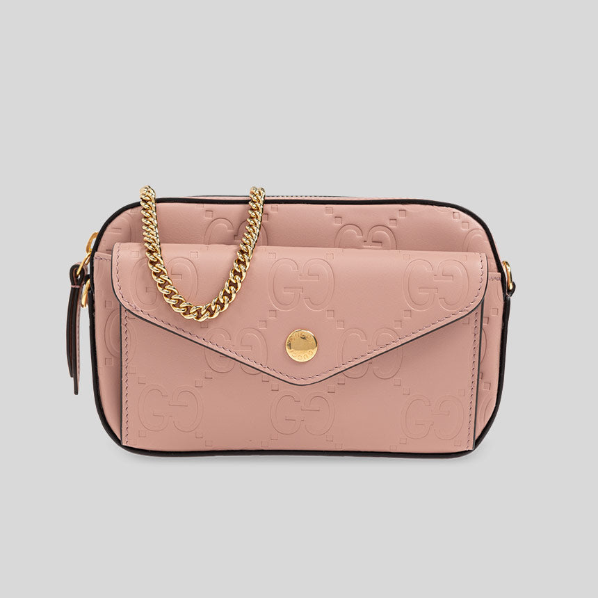 GUCCI Gilbert Calf Mini Crossbody Bag Dusty Rose 781554 GUCCI Gilbert Calf Mini Crossbody Bag Dusty Rose 781554