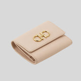 FERRAGAMO Calf Leather Trifold Wallet Ballet 785174