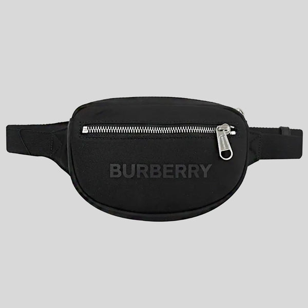 Burberry Cannon Branded Nylon Belt/Crossbody Bag Black 80528871 lussocitta lusso citta