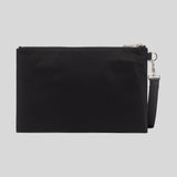 BURBERRY Unisex Logo Print Nylon Zip Pouch Black 80627541