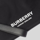 BURBERRY Unisex Logo Print Nylon Zip Pouch Black 80627541