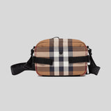 BURBERRY Unisex Paddy Dark Birch Brown Rockford Crossbody Bag 80644441