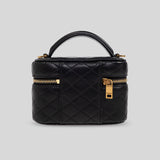 SAINT LAURENT YSL Gaby Micro Vanity Bag In Lambskin Black 8192851EL07