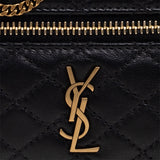 SAINT LAURENT YSL Gaby Micro Vanity Bag In Lambskin Black 8192851EL07