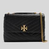TORY BURCH Kira Chevron Convertible Shoulder Bag Black 90446 lusocitta lusso citta