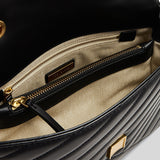 TORY BURCH Kira Chevron Convertible Shoulder Bag Black 90446