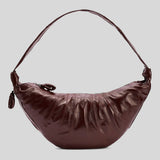 LEMAIRE Medium Croissant Bag Coated Cotton Chocolate Fondant BG0001LF1329