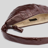 LEMAIRE Medium Croissant Bag Coated Cotton Chocolate Fondant BG0001LF1329