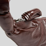 LEMAIRE Small Croissant Bag Coated Cotton Chocolate Fondant BG0003LF1329