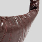 LEMAIRE Small Croissant Bag Coated Cotton Chocolate Fondant BG0003LF1329