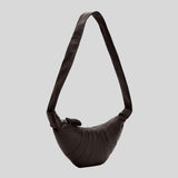 LEMAIRE Small Croissant Bag Soft Nappa Leather Dark Chocolate BG0003LL095