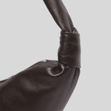 LEMAIRE Small Croissant Bag Soft Nappa Leather Dark Chocolate BG0003LL095