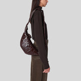 LEMAIRE Small Croissant Bag Coated Cotton Chocolate Fondant BG0003LF1329