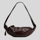 LEMAIRE Small Soft Croissant Bag Paper Leather Dark Chocolate BG0092LL0028