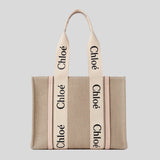 CHLOE Woody Medium Tote Bag Cement Pink CHC22AS383I266J5 lussocitta lusso citta