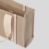 CHLOE Woody Medium Tote Bag Cement Pink CHC22AS383I266J5