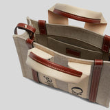 CHLOE Small Woody Tote Bag White Brown CHC22AS397I2690U