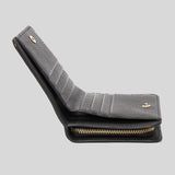 CHLOE Alphabet Compact Wallet In Grained Leather Black CHC22WP765F57