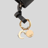 CHLOE Alphabet Compact Wallet In Grained Leather Black CHC22WP765F57