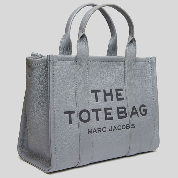 MARC JACOBS The Leather Medium Tote Bag Wolf Grey H004L01PF21