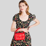 KATE SPADE Softwhere Quilted Leather Small Convertible Crossbody Bright Red K7999