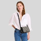 KATE SPADE Spade Flower Jacquard Small Flap Crossbody Bag Sand Multi KI453