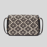 KATE SPADE Spade Flower Jacquard Small Flap Crossbody Bag Sand Multi KI453