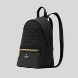 KATE SPADE Spade Flower Quilted Fabric Small Backpack Black KK158