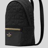 KATE SPADE Spade Flower Quilted Fabric Small Backpack Black KK158