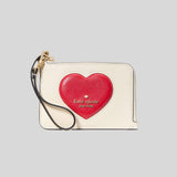 KATE SPADE Madison Puffy Heart Small Card Holder Wristlet Meringue Multi KK190